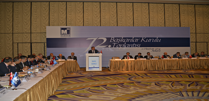 72. Başkanlar Kurulu Toplantısı, 11 Haziran 2014 tarihinde Ankara'da ger&ccedil;ekleştirildi.
